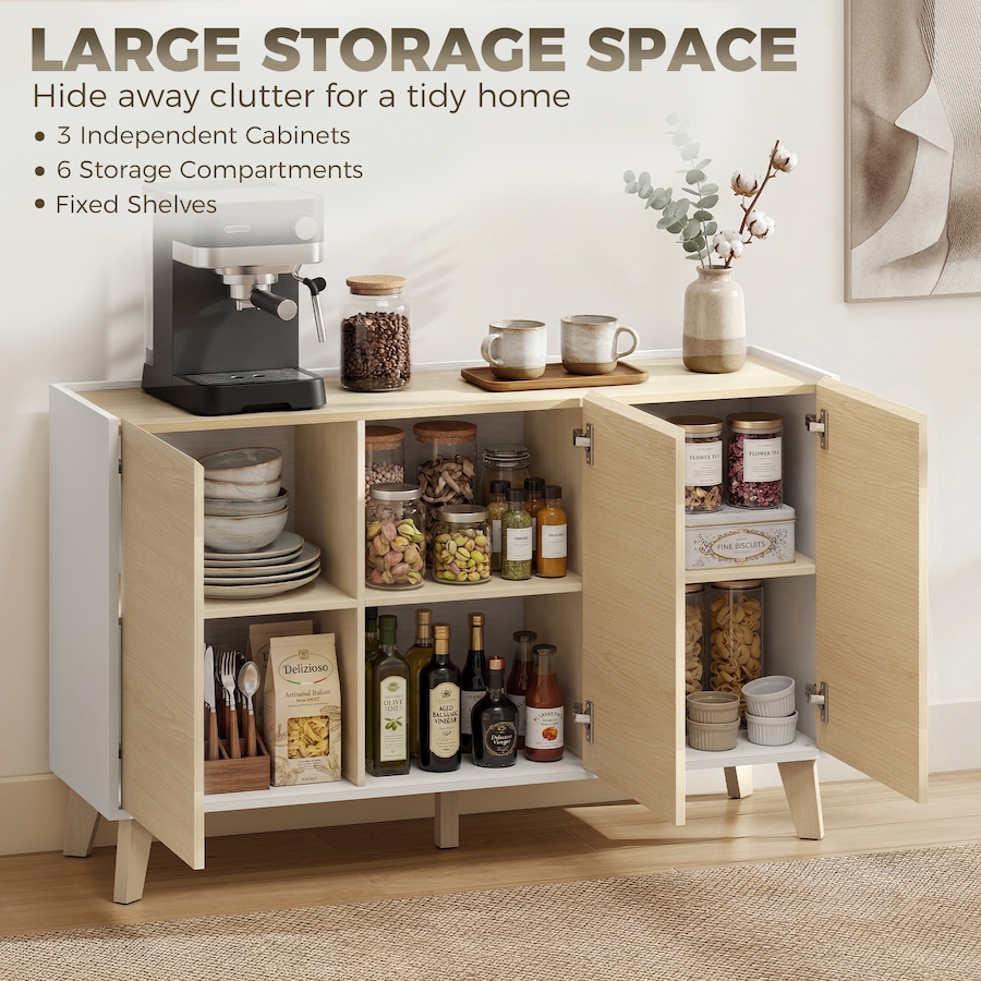 Image 982872_ALTMORE4.jpg, Product 982-872 / Price $164.99, HOMCOM Sideboard Buffet Cabinet, 47" Kitchen Storage Cabinet Natural from HOMCOM on TSC.ca's Home & Garden department