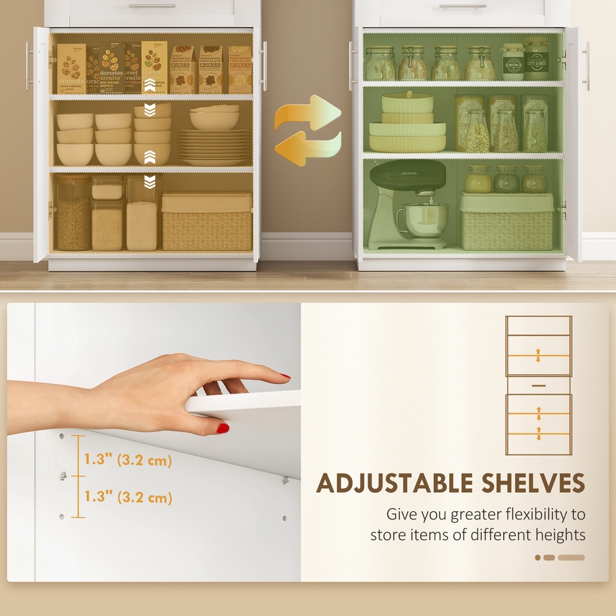 Image 982873_ALTMORE4.jpg, Product 982-873 / Price $259.99, HOMCOM Modern Kitchen Pantry, Freestanding Kitchen Storage Cabinet, White from HOMCOM on TSC.ca's Home & Garden department