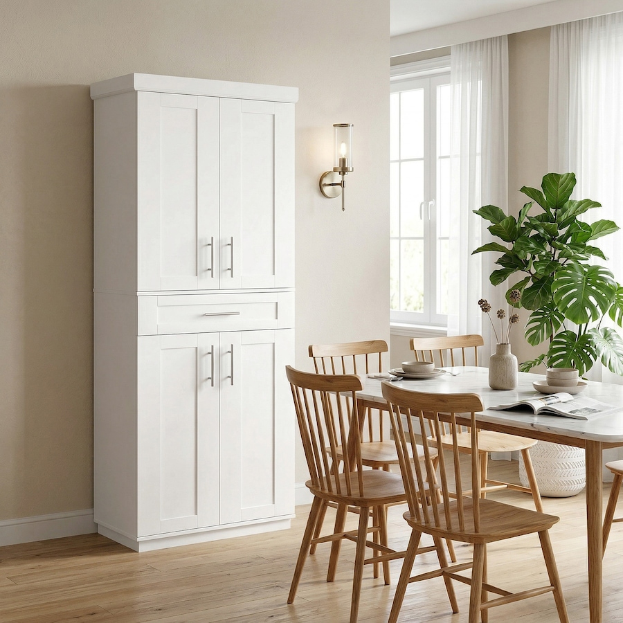 Image 982873_ALTMORE7.jpg, Product 982-873 / Price $259.99, HOMCOM Modern Kitchen Pantry, Freestanding Kitchen Storage Cabinet, White from HOMCOM on TSC.ca's Home & Garden department