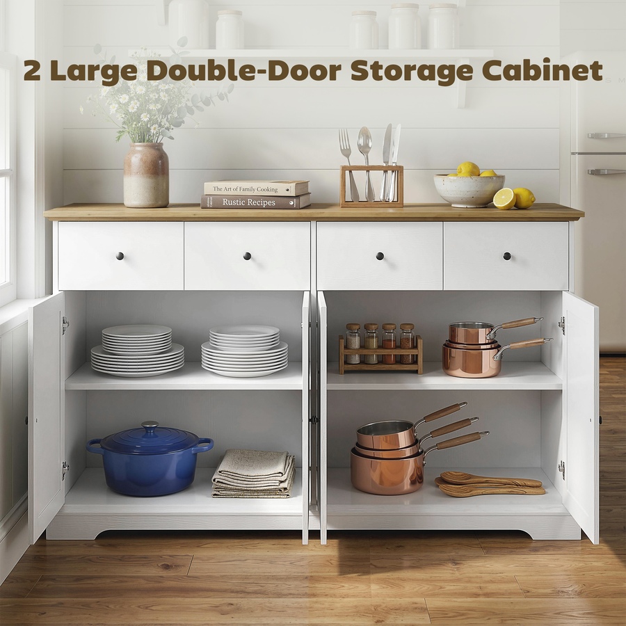 Image 982879_ALTMORE3.jpg, Product 982-879 / Price $236.89, HOMCOM Sideboard Buffet Cabinet, 55" Kitchen Cabinet with Soft-Close Doors from HOMCOM on TSC.ca's Home & Garden department