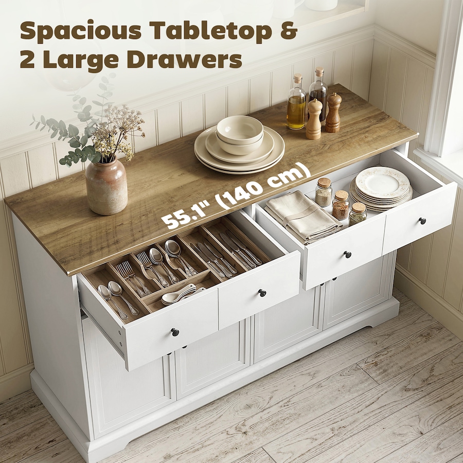 Image 982879_ALTMORE4.jpg, Product 982-879 / Price $236.89, HOMCOM Sideboard Buffet Cabinet, 55" Kitchen Cabinet with Soft-Close Doors from HOMCOM on TSC.ca's Home & Garden department