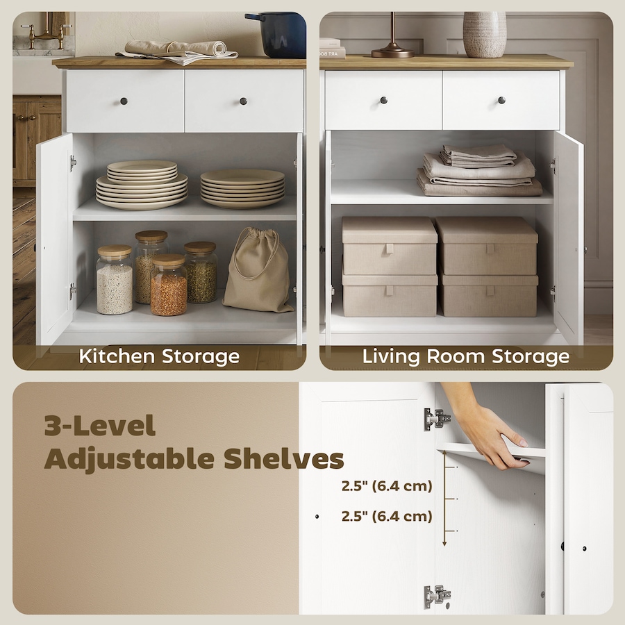 Image 982879_ALTMORE5.jpg, Product 982-879 / Price $236.89, HOMCOM Sideboard Buffet Cabinet, 55" Kitchen Cabinet with Soft-Close Doors from HOMCOM on TSC.ca's Home & Garden department