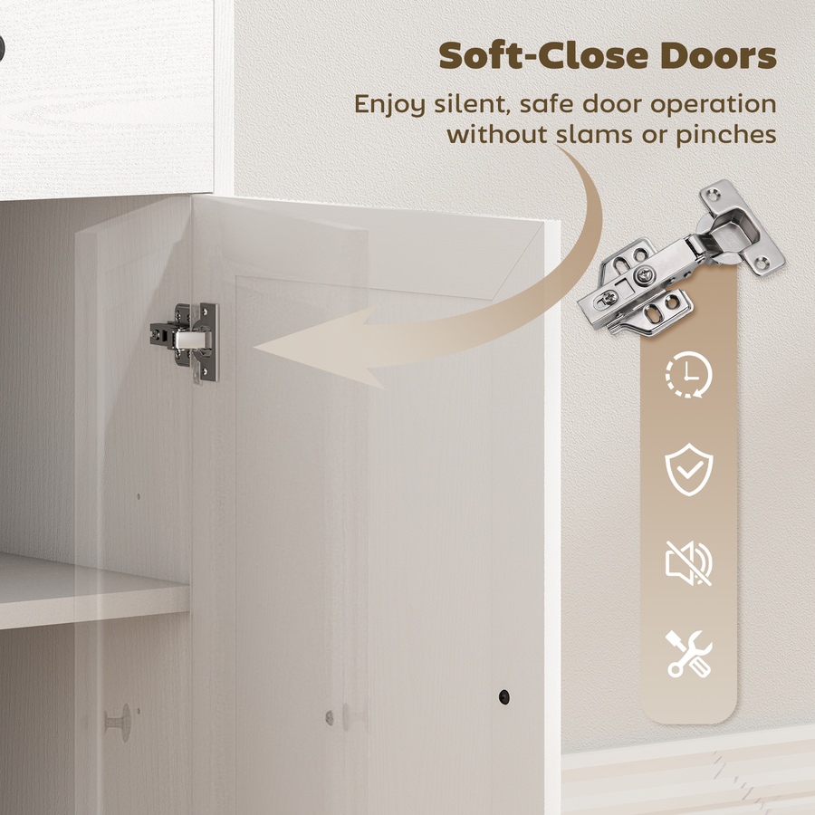 Image 982879_ALTMORE6.jpg, Product 982-879 / Price $236.89, HOMCOM Sideboard Buffet Cabinet, 55" Kitchen Cabinet with Soft-Close Doors from HOMCOM on TSC.ca's Home & Garden department