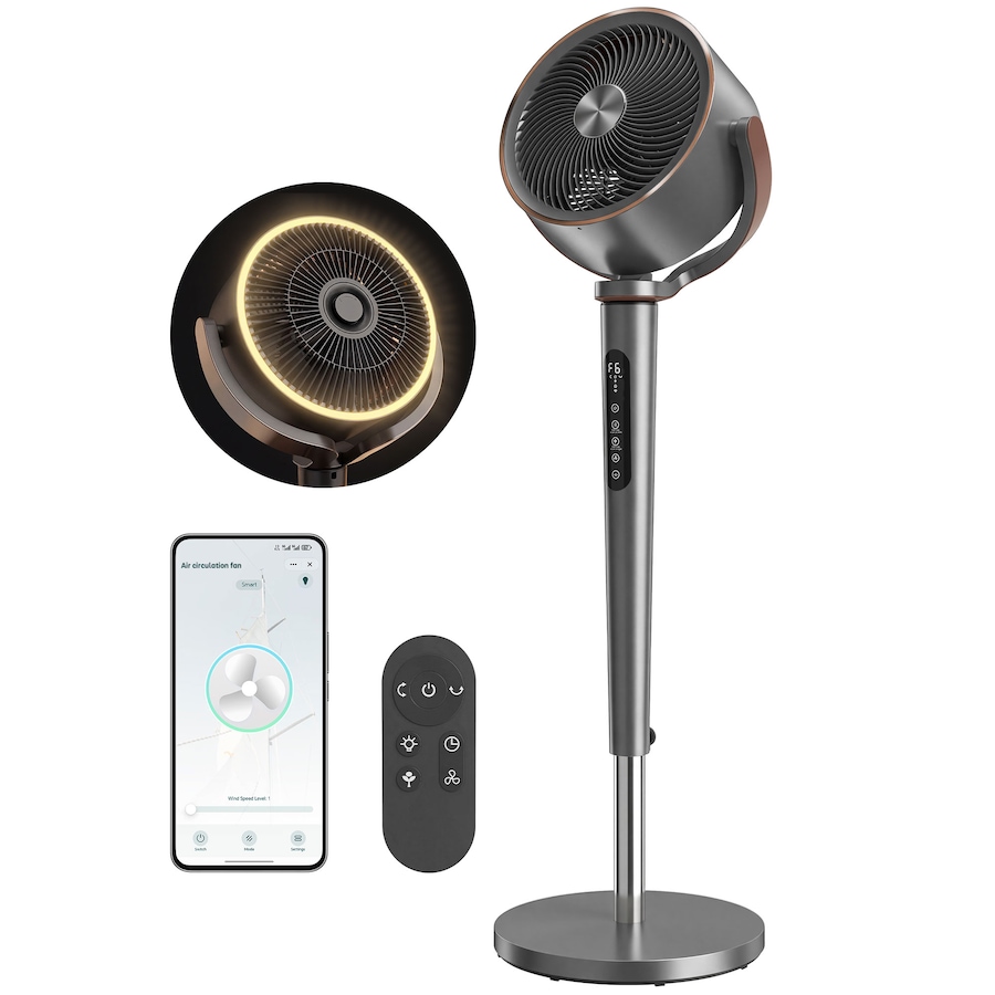 Image 982881.jpg, Product 982-881 / Price $119.99, HOMCOM 20dB Silent Standing Fan, Oscillating Fan with 12 Speeds, LED Light from HOMCOM on TSC.ca's Home & Garden department