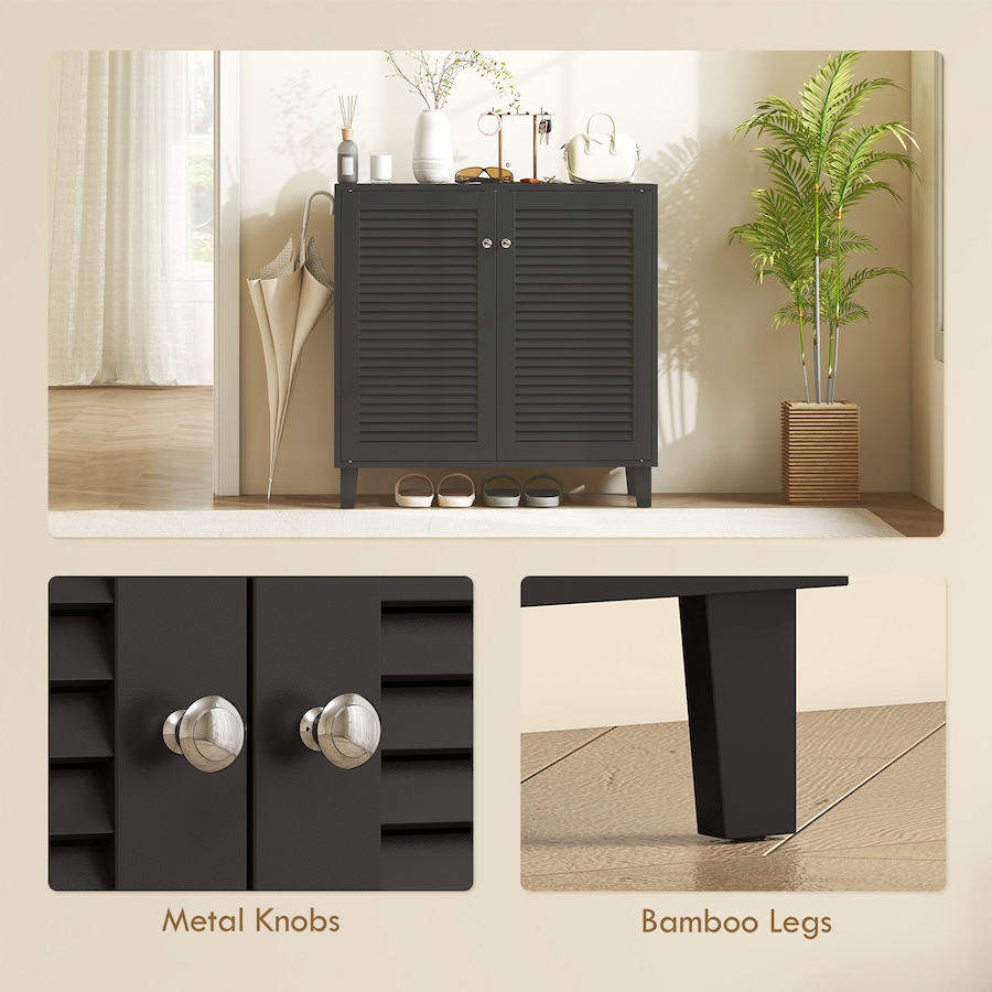 Image 982887_ALTMORE10.jpg, Product 982-887 / Price $144.19, HOMCOM Shoe Cabinet with 4 Tiers 31.5" x 14.2" x 31.5", Black from HOMCOM on TSC.ca's Home & Garden department