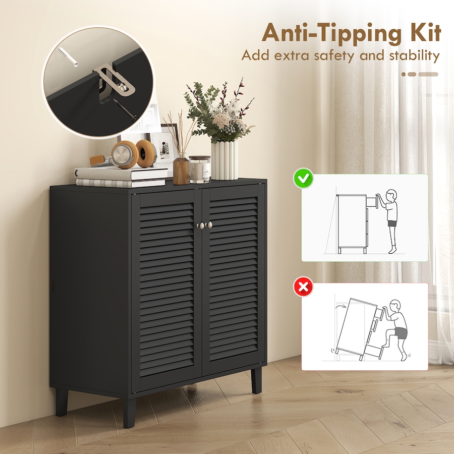 Image 982887_ALTMORE6.jpg, Product 982-887 / Price $139.99, HOMCOM Shoe Cabinet with 4 Tiers 31.5" x 14.2" x 31.5", Black from HOMCOM on TSC.ca's Home & Garden department