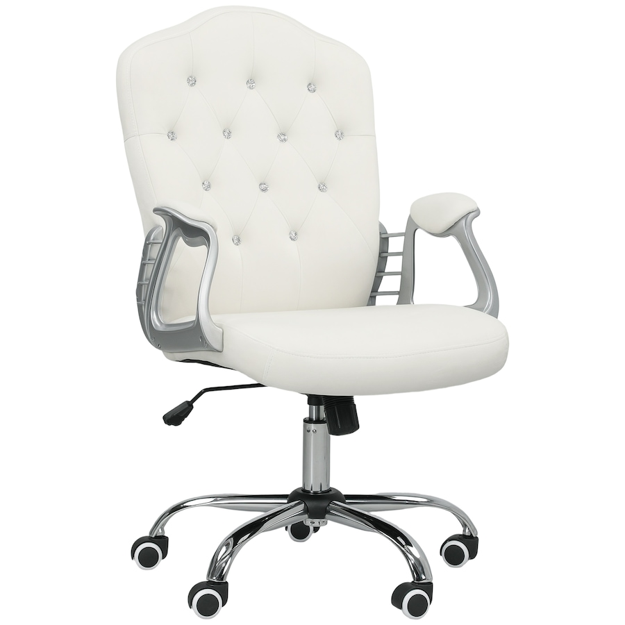 Image 982897.jpg, Product 982-897 / Price $124.99, Vinsetto Tufted Office Chair with Adjustable Height Tilt Function Off-White from Vinsetto on TSC.ca's Home & Garden department