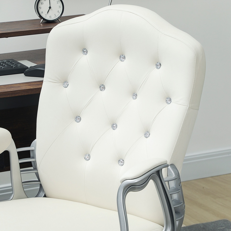 Image 982897_ALTMORE7.jpg, Product 982-897 / Price $124.99, Vinsetto Tufted Office Chair with Adjustable Height Tilt Function Off-White from Vinsetto on TSC.ca's Home & Garden department