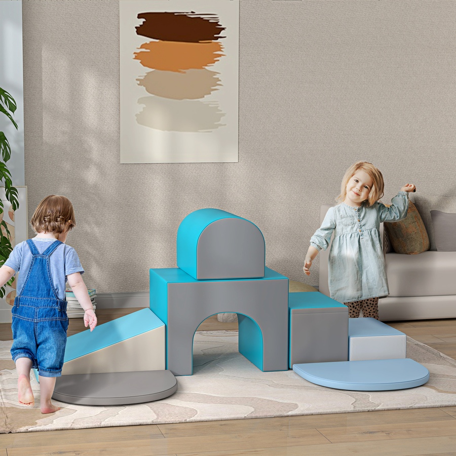 Image 982900_ALTMORE10.jpg, Product 982-900 / Price $159.99, Qaba 7-piece Soft Play, Foam Climbing Blocks for Toddlers from Qaba on TSC.ca's Home & Garden department