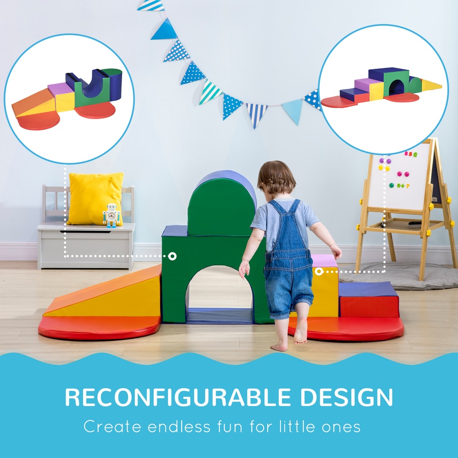Image 982900_ALTMORE20.jpg, Product 982-900 / Price $159.99, Qaba 7-piece Soft Play, Foam Climbing Blocks for Toddlers from Qaba on TSC.ca's Home & Garden department
