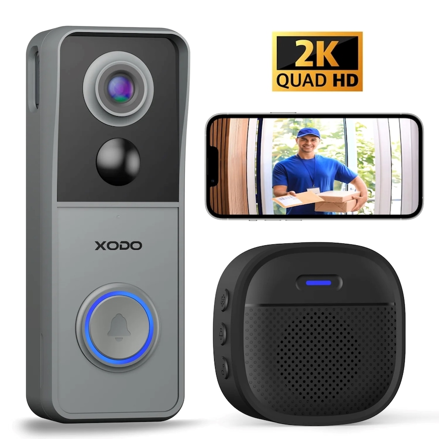 Image 982904.jpg, Product 982-904 / Price $79.99, XODO VD2 Smart Wi-Fi Video Doorbell with 2K QHD Camera, Two-Way Audio & Wireless Chime from XODO on TSC.ca's Electronics department