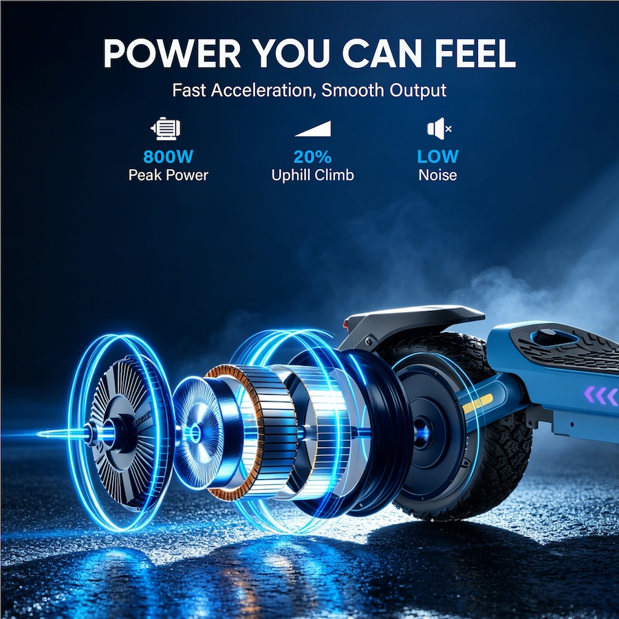 Image 982906_ALTMORE12.jpg, Product 982-906 / Price $999.99, Gyrocopters Sceptre Foldable Electric Scooter for Adults Speed Upto 38km/h Long Range Upto 40Km Peak 800W Brushless Motor UL-Approved 5-Speed Modes LED Lights, APP from Gyrocopters on TSC.ca's Health & Fitness department