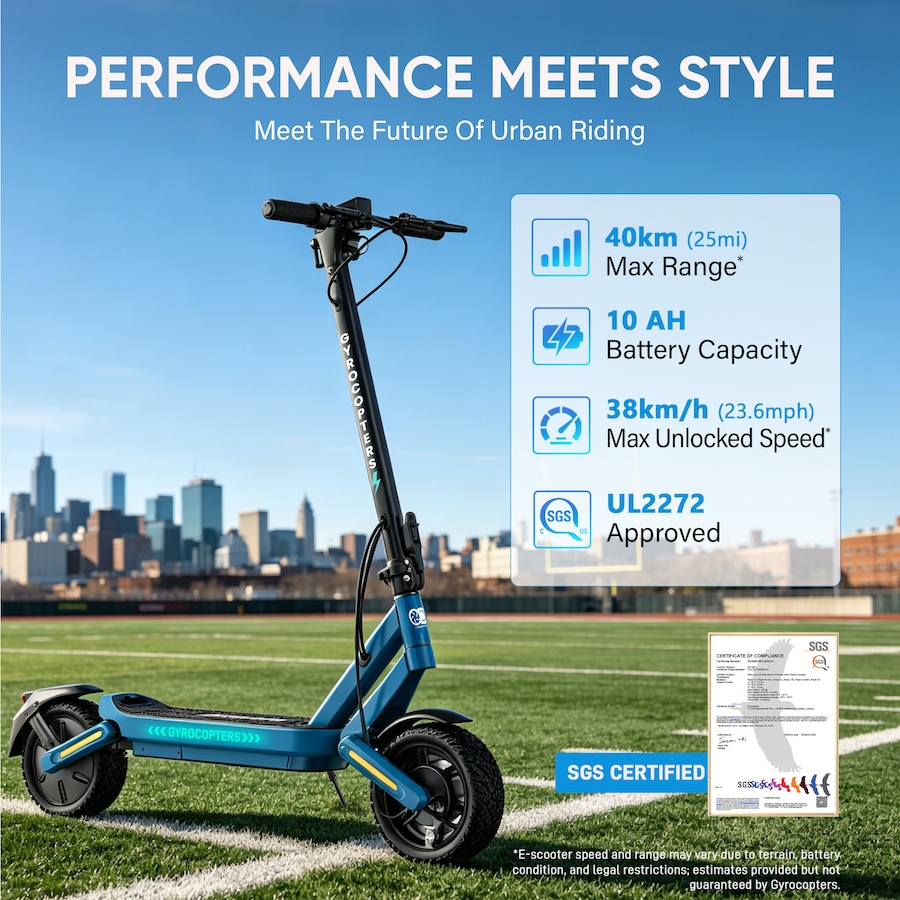 Image 982906_ALTMORE9.jpg, Product 982-906 / Price $999.99, Gyrocopters Sceptre Foldable Electric Scooter for Adults Speed Upto 38km/h Long Range Upto 40Km Peak 800W Brushless Motor UL-Approved 5-Speed Modes LED Lights, APP from Gyrocopters on TSC.ca's Health & Fitness department