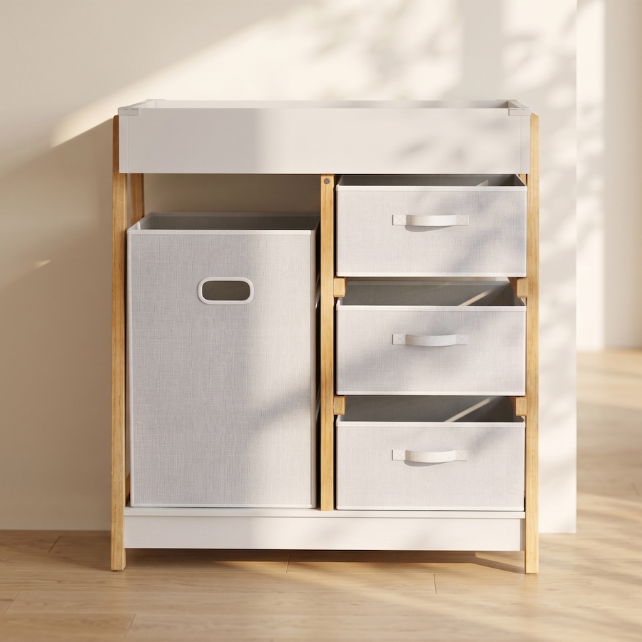 Image 982915_ALTMORE11.jpg, Product 982-915 / Price $164.99, Qaba Baby Changing Table with Waterproof Pad, 3 Drawers and Large Basket from Qaba on TSC.ca's Health & Fitness department