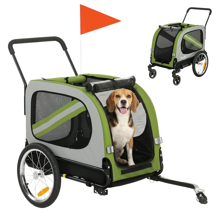 Image 982920.jpg, Product 982-920 / Price $152.99, PawHut Dog Bike Trailer, 2-in-1 Dog Wagon Pet Stroller for Travel from PawHut on TSC.ca's Home & Garden department