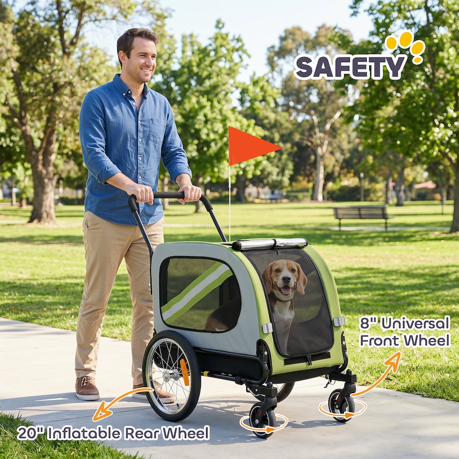Image 982920_ALTMORE10.jpg, Product 982-920 / Price $152.99, PawHut Dog Bike Trailer, 2-in-1 Dog Wagon Pet Stroller for Travel from PawHut on TSC.ca's Home & Garden department