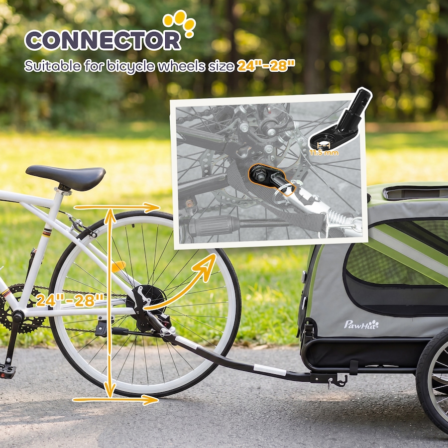 Image 982920_ALTMORE6.jpg, Product 982-920 / Price $152.99, PawHut Dog Bike Trailer, 2-in-1 Dog Wagon Pet Stroller for Travel from PawHut on TSC.ca's Home & Garden department
