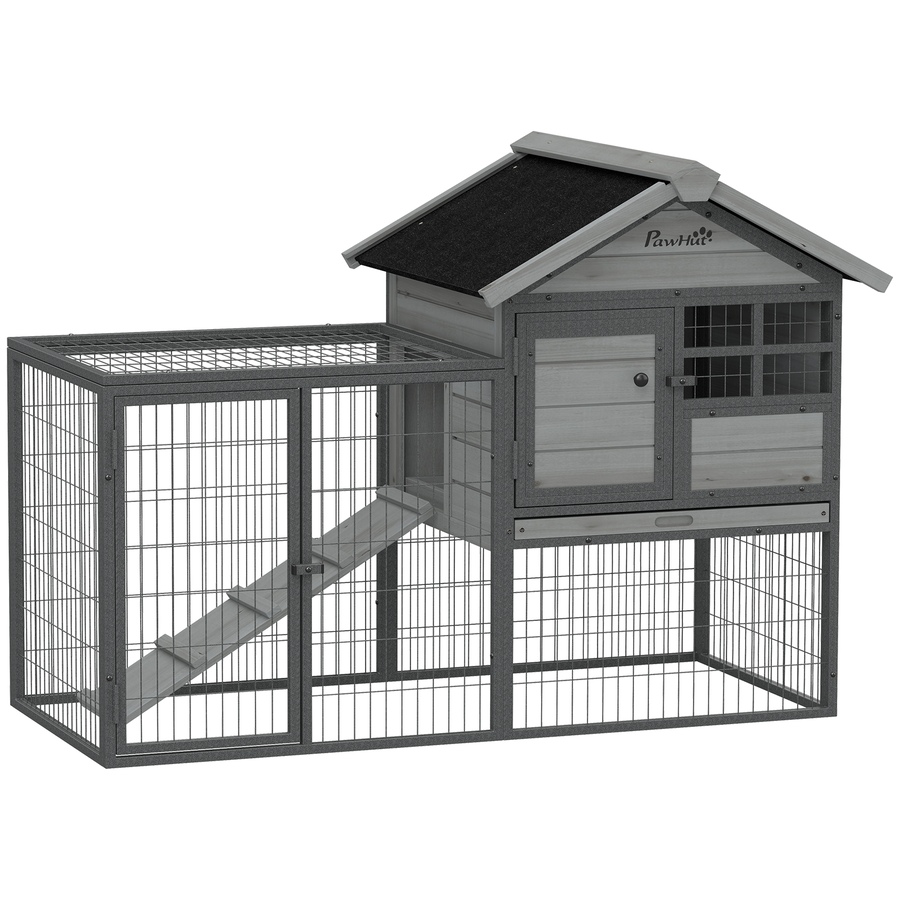 Image 982925.jpg, Product 982-925 / Price $196.99, PawHut Rabbit Hutch Outdoor, 48"L Large Wooden Bunny Cage with Run Box from PawHut on TSC.ca's Home & Garden department