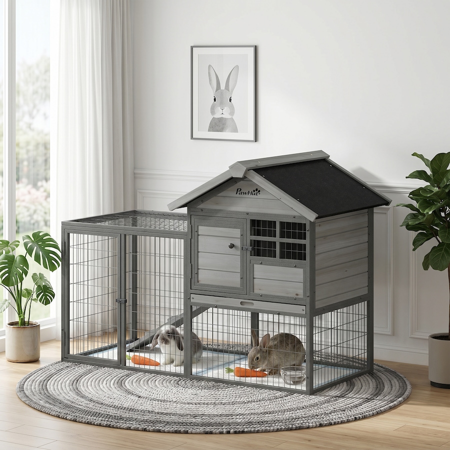 Image 982925_ALTMORE11.jpg, Product 982-925 / Price $196.99, PawHut Rabbit Hutch Outdoor, 48"L Large Wooden Bunny Cage with Run Box from PawHut on TSC.ca's Home & Garden department