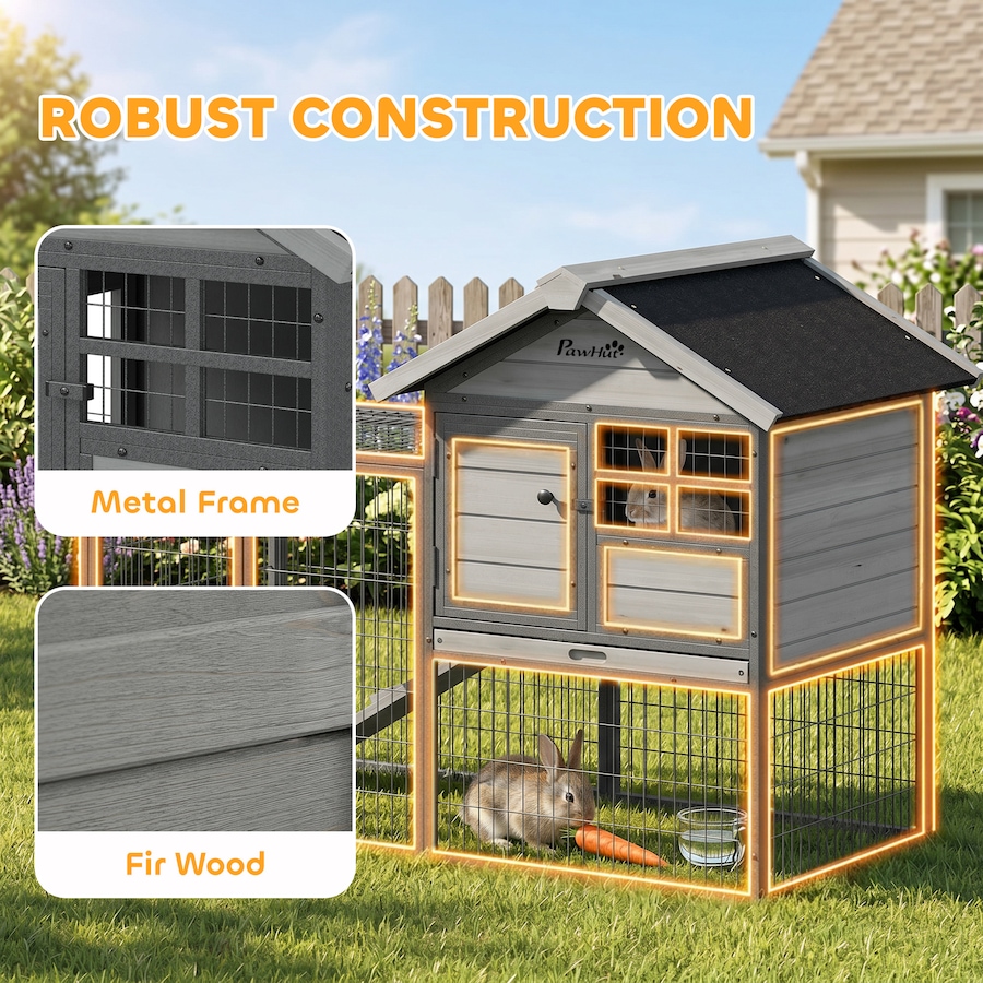 Image 982925_ALTMORE3.jpg, Product 982-925 / Price $196.99, PawHut Rabbit Hutch Outdoor, 48"L Large Wooden Bunny Cage with Run Box from PawHut on TSC.ca's Home & Garden department