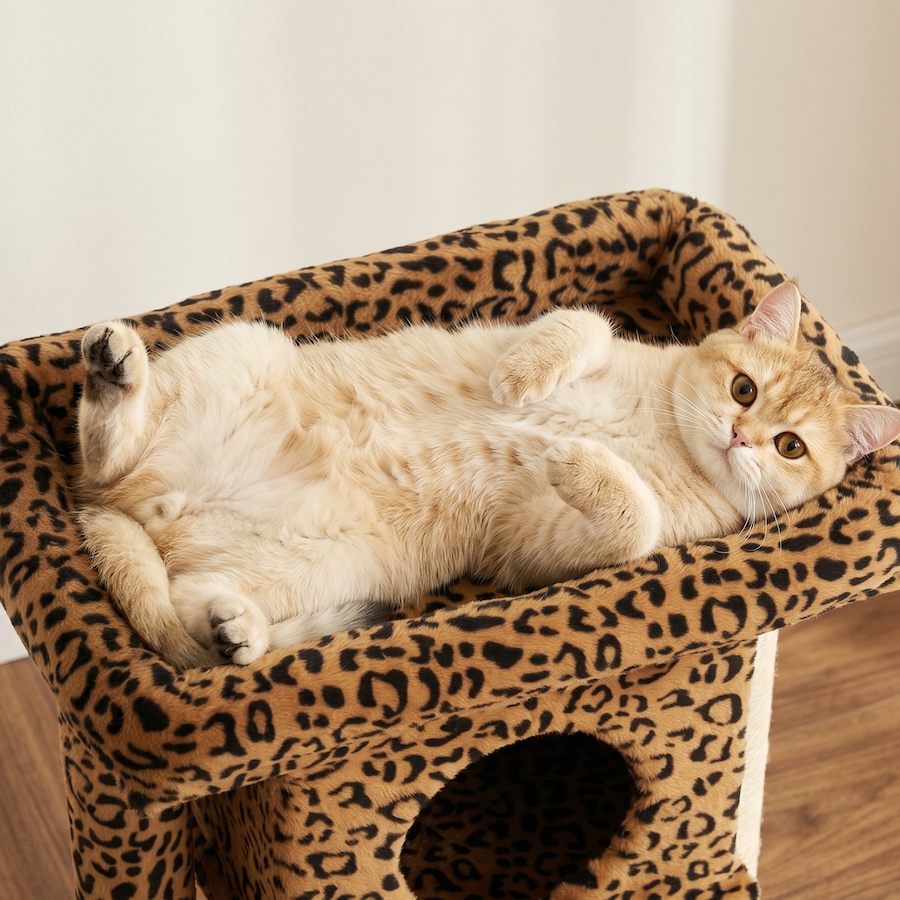 Image 982932_ALTMORE8.jpg, Product 982-932 / Price $52.99, PawHut Cat Tree, Small Cat Tower with Perch, Scratching Post, Leopard Print from PawHut on TSC.ca's Home & Garden department