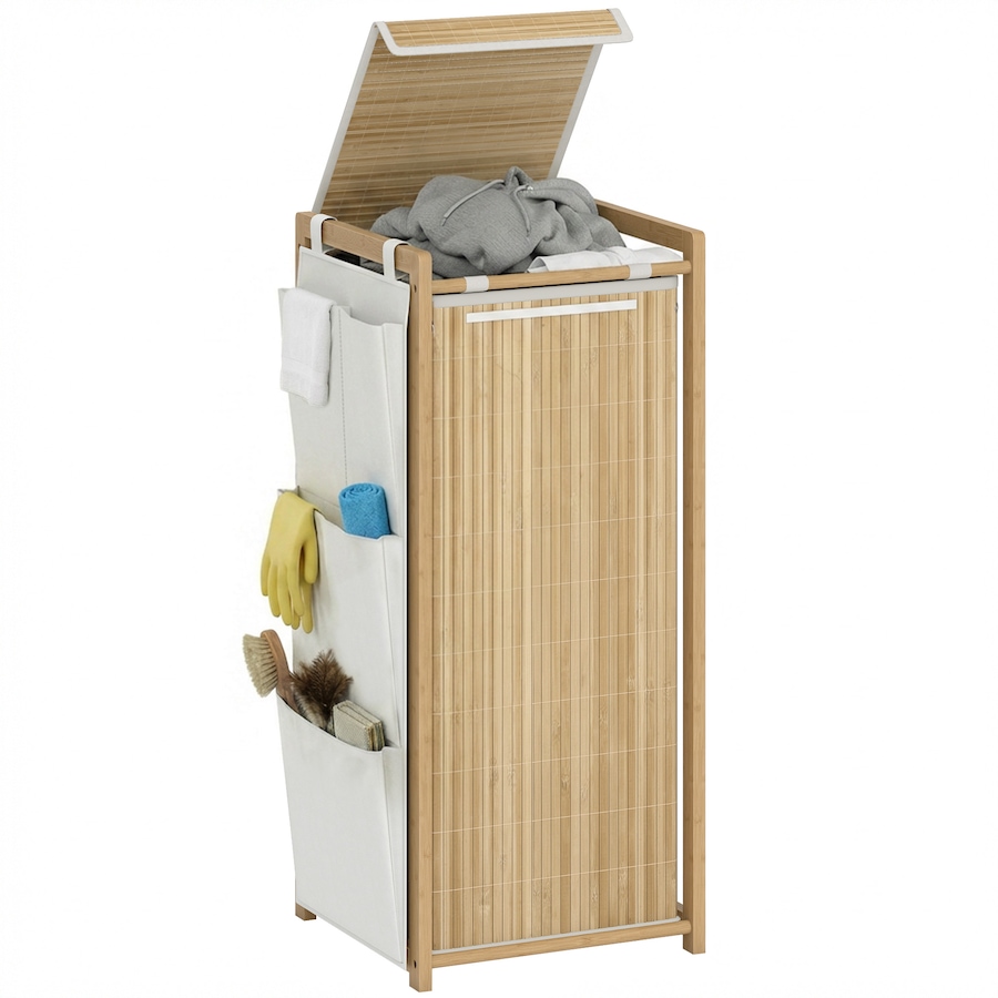 Image 982940.jpg, Product 982-940 / Price $54.99 - $89.99, HOMCOM Bamboo Laundry Hamper with Removable Drawstring Bag, Natural from HOMCOM on TSC.ca's Home & Garden department