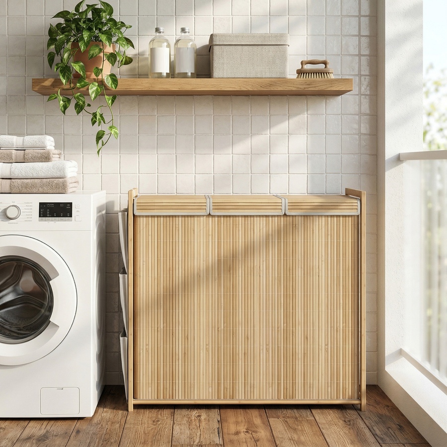 Image 982940_ALTMORE17.jpg, Product 982-940 / Price $54.99 - $89.99, HOMCOM Bamboo Laundry Hamper with Removable Drawstring Bag, Natural from HOMCOM on TSC.ca's Home & Garden department