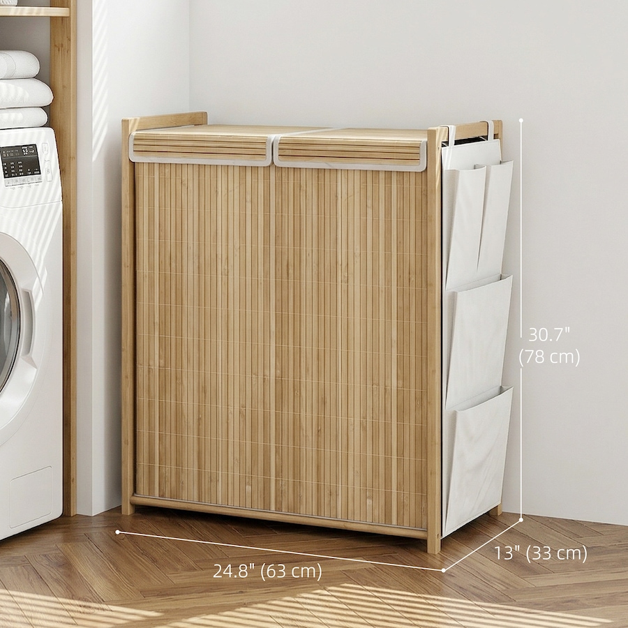 Image 982940_ALTMORE2.jpg, Product 982-940 / Price $54.99 - $89.99, HOMCOM Bamboo Laundry Hamper with Removable Drawstring Bag, Natural from HOMCOM on TSC.ca's Home & Garden department