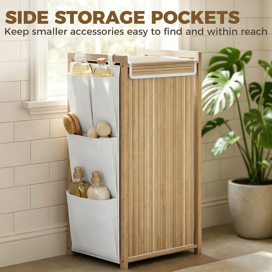 Image 982940_ALTMORE23.jpg, Product 982-940 / Price $54.99 - $89.99, HOMCOM Bamboo Laundry Hamper with Removable Drawstring Bag, Natural from HOMCOM on TSC.ca's Home & Garden department
