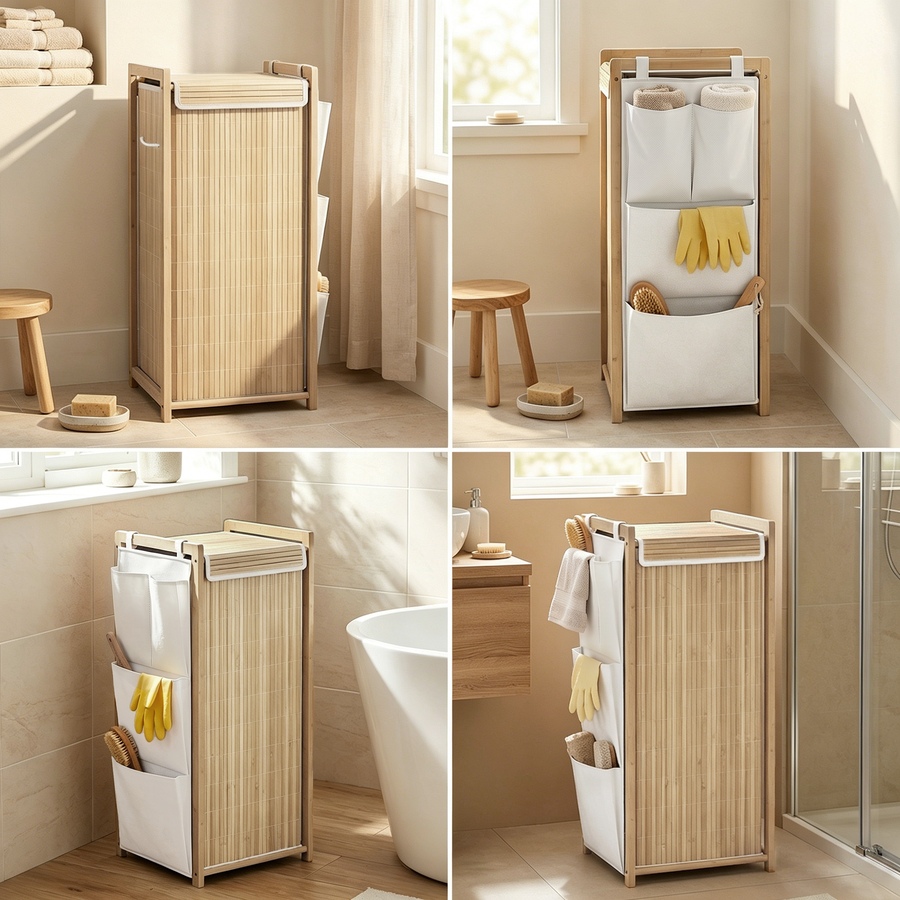 Image 982940_ALTMORE25.jpg, Product 982-940 / Price $54.99 - $89.99, HOMCOM Bamboo Laundry Hamper with Removable Drawstring Bag, Natural from HOMCOM on TSC.ca's Home & Garden department