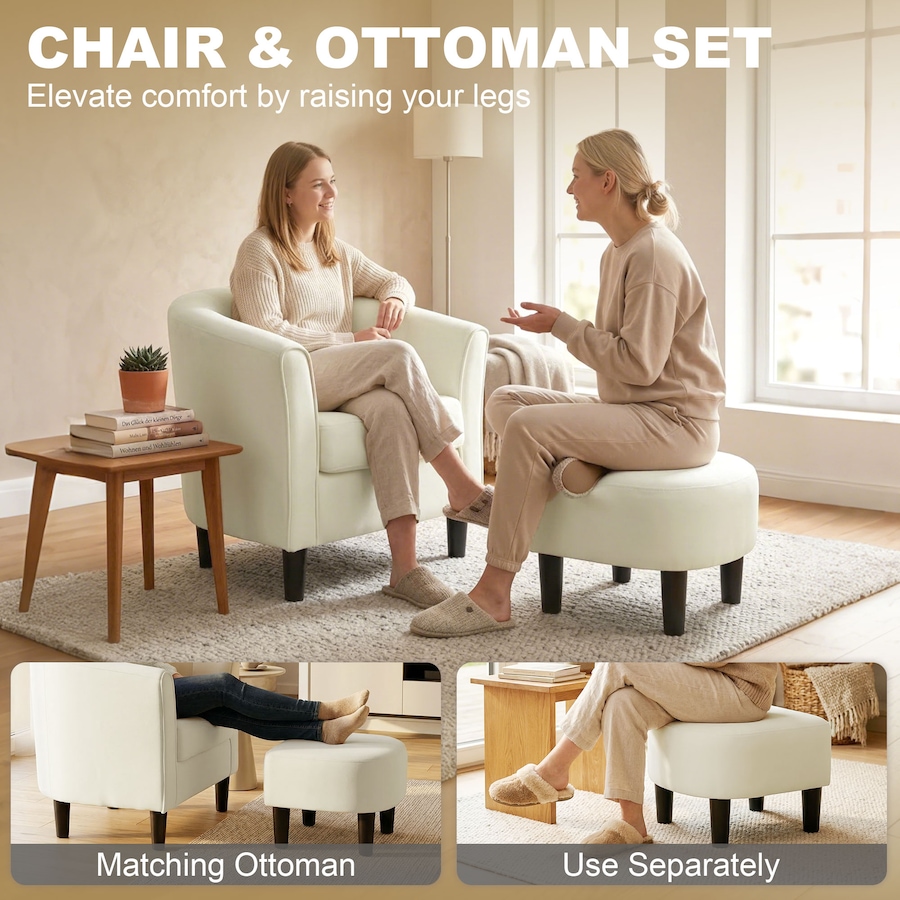Image 982941_ALTMORE3.jpg, Product 982-941 / Price $223.09 - $226.59, HOMCOM Accent Chair with Ottoman and Pocket Spring Cushion from HOMCOM on TSC.ca's Home & Garden department