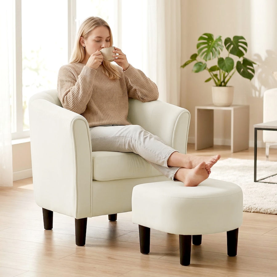 Image 982941_ALTMORE8.jpg, Product 982-941 / Price $223.09 - $226.59, HOMCOM Accent Chair with Ottoman and Pocket Spring Cushion from HOMCOM on TSC.ca's Home & Garden department