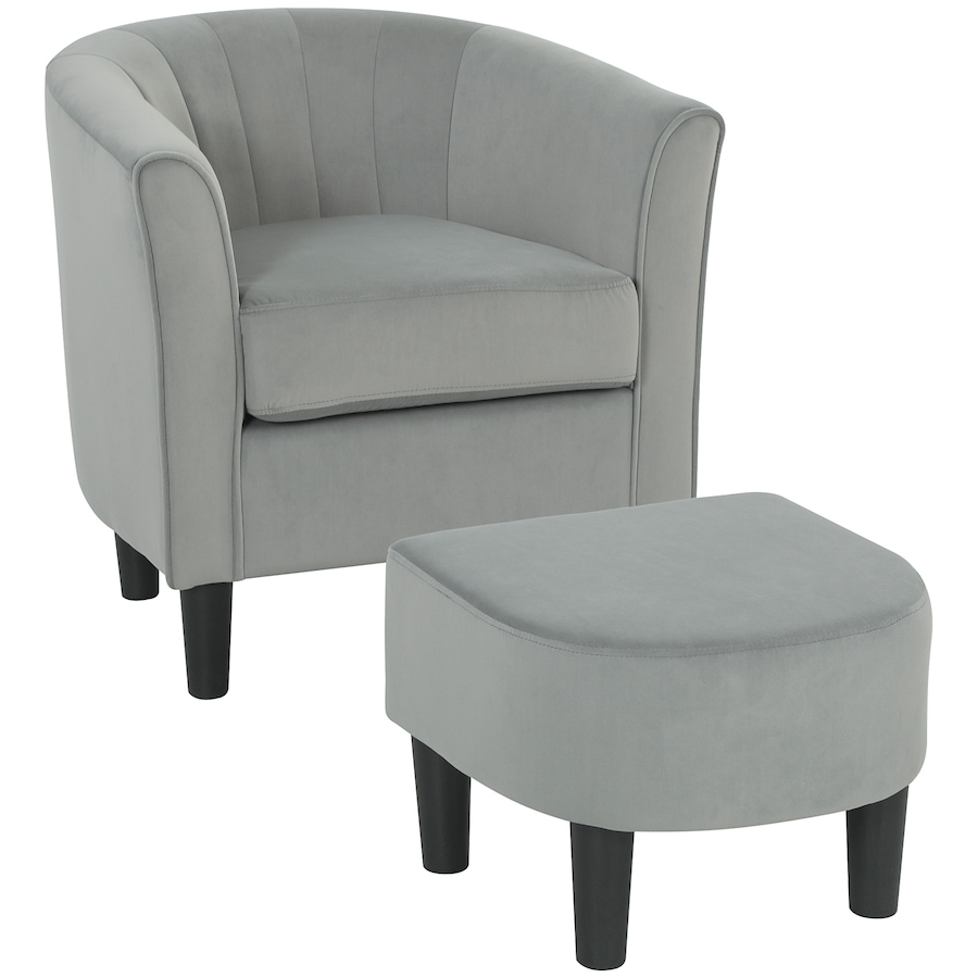 Image 982941_ST02.jpg, Product 982-941 / Price $223.09 - $226.59, HOMCOM Accent Chair with Ottoman and Pocket Spring Cushion from HOMCOM on TSC.ca's Home & Garden department