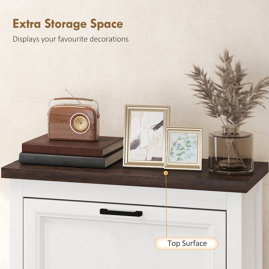 Image 982943_ALTMORE6.jpg, Product 982-943 / Price $133.89 - $164.79, HOMCOM Shoe Cabinet with Flip Drawers, Narrow Shoe Storage Cabinet, White from HOMCOM on TSC.ca's Home & Garden department