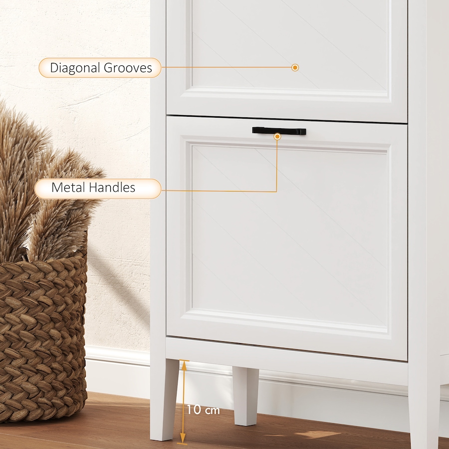 Image 982943_ALTMORE7.jpg, Product 982-943 / Price $133.89 - $164.79, HOMCOM Shoe Cabinet with Flip Drawers, Narrow Shoe Storage Cabinet, White from HOMCOM on TSC.ca's Home & Garden department