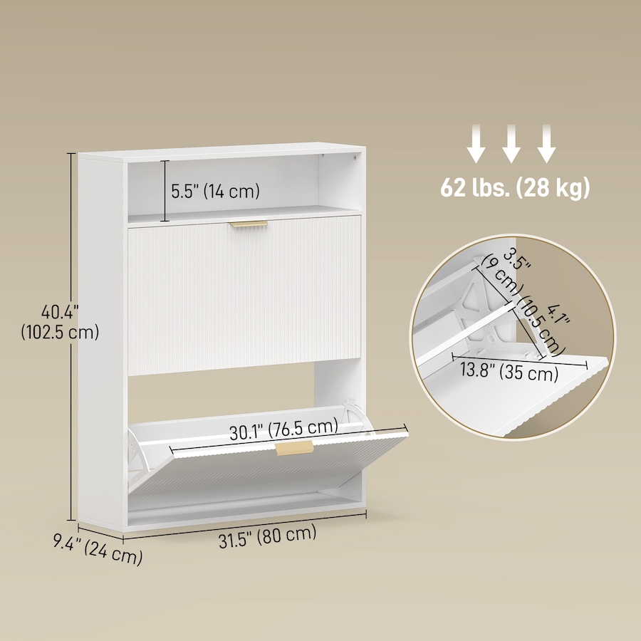 Image 982944_ALTMORE11.jpg, Product 982-944 / Price $149.99, HOMCOM Shoe Cabinet with 2 Flip Drawers and Top Shelf from HOMCOM on TSC.ca's Home & Garden department