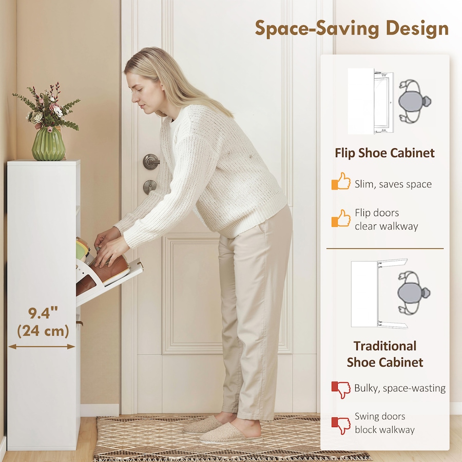 Image 982944_ALTMORE12.jpg, Product 982-944 / Price $149.99, HOMCOM Shoe Cabinet with 2 Flip Drawers and Top Shelf from HOMCOM on TSC.ca's Home & Garden department