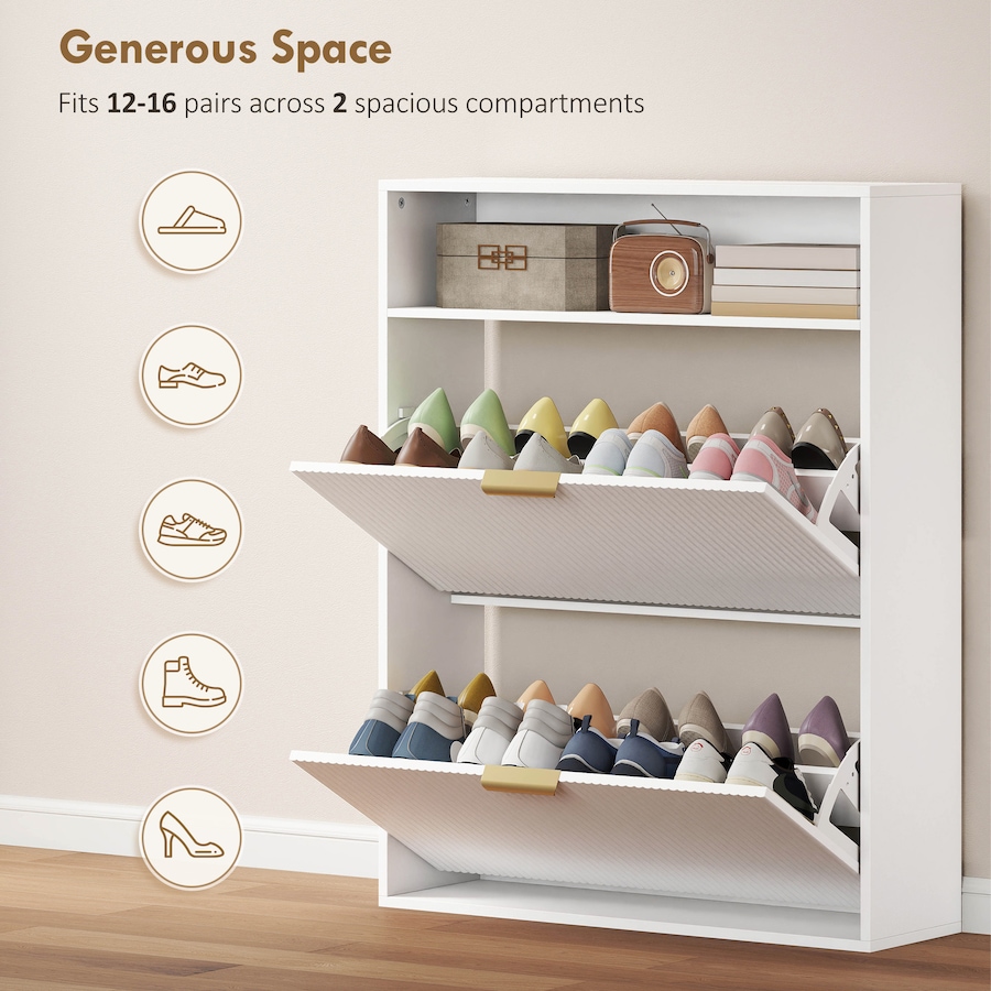 Image 982944_ALTMORE13.jpg, Product 982-944 / Price $149.99, HOMCOM Shoe Cabinet with 2 Flip Drawers and Top Shelf from HOMCOM on TSC.ca's Home & Garden department