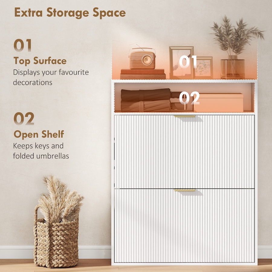 Image 982944_ALTMORE15.jpg, Product 982-944 / Price $149.99, HOMCOM Shoe Cabinet with 2 Flip Drawers and Top Shelf from HOMCOM on TSC.ca's Home & Garden department