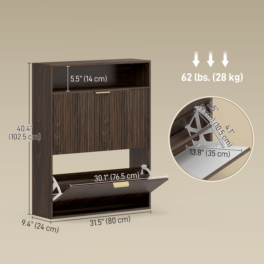 Image 982944_ALTMORE2.jpg, Product 982-944 / Price $149.99, HOMCOM Shoe Cabinet with 2 Flip Drawers and Top Shelf from HOMCOM on TSC.ca's Home & Garden department
