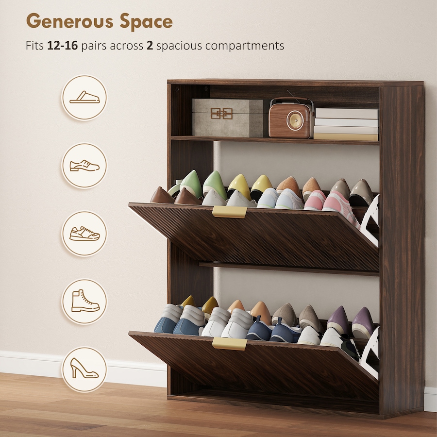 Image 982944_ALTMORE4.jpg, Product 982-944 / Price $149.99, HOMCOM Shoe Cabinet with 2 Flip Drawers and Top Shelf from HOMCOM on TSC.ca's Home & Garden department