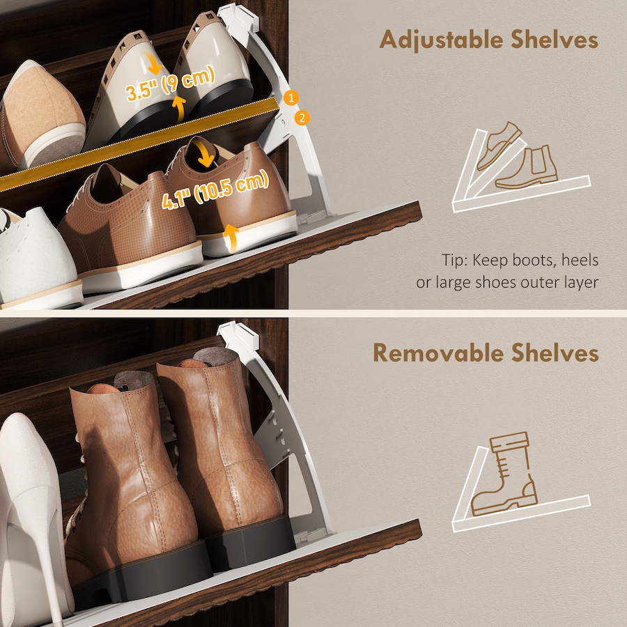 Image 982944_ALTMORE5.jpg, Product 982-944 / Price $149.99, HOMCOM Shoe Cabinet with 2 Flip Drawers and Top Shelf from HOMCOM on TSC.ca's Home & Garden department