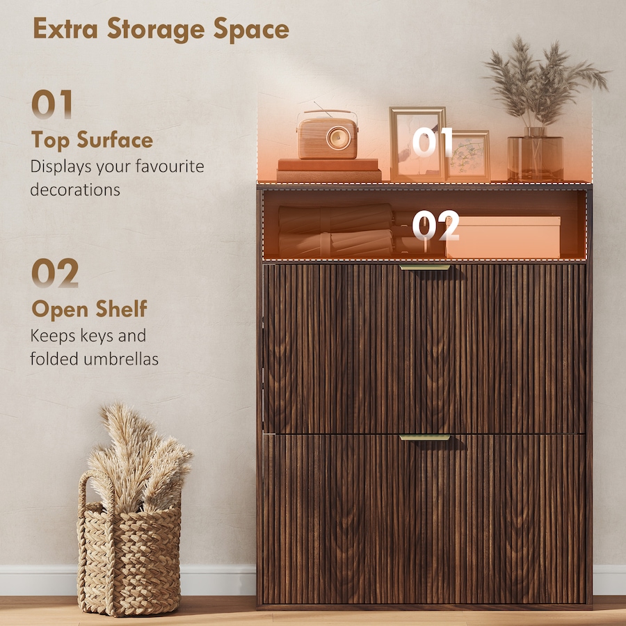 Image 982944_ALTMORE6.jpg, Product 982-944 / Price $149.99, HOMCOM Shoe Cabinet with 2 Flip Drawers and Top Shelf from HOMCOM on TSC.ca's Home & Garden department