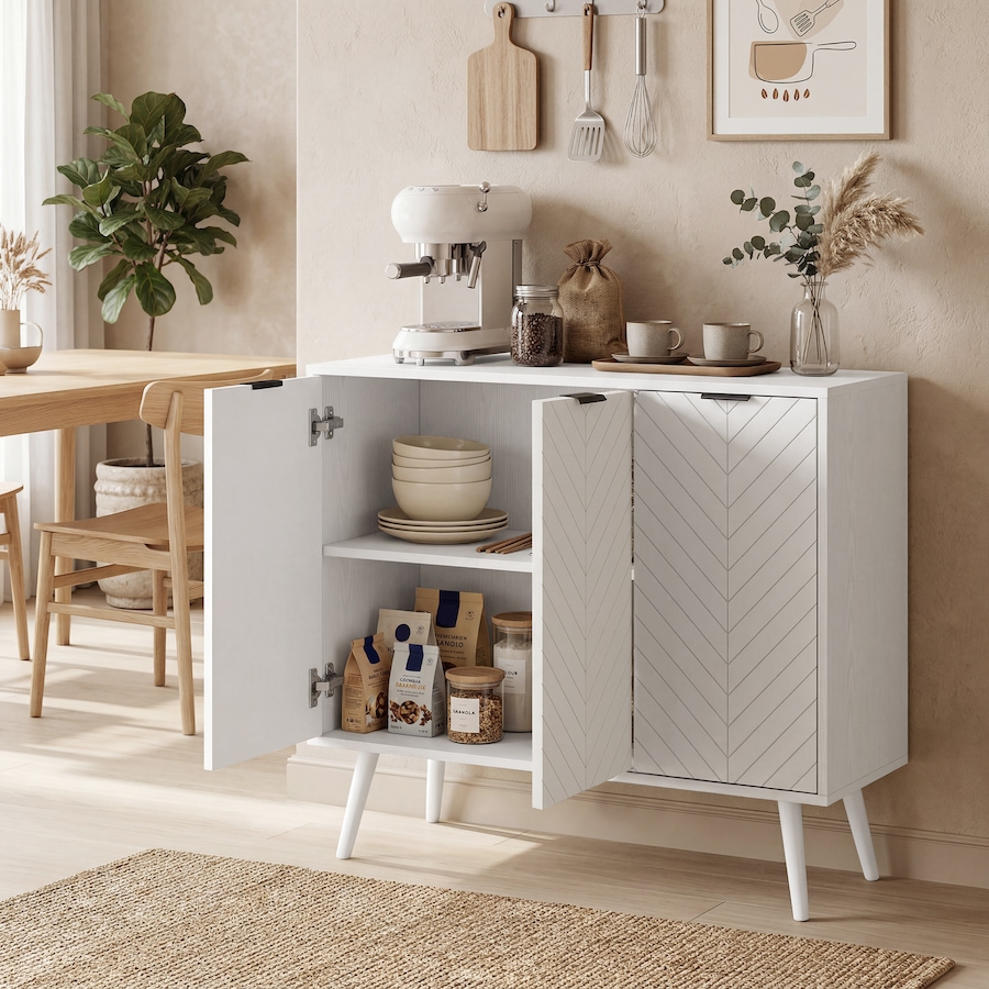 Image 982945_ALTMORE10.jpg, Product 982-945 / Price $154.99 - $180.34, HOMCOM Sideboard, Buffet Cabinet with Adjustable Shelves, White from HOMCOM on TSC.ca's Home & Garden department