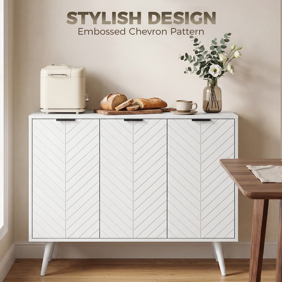 Image 982945_ALTMORE13.jpg, Product 982-945 / Price $154.99 - $180.34, HOMCOM Sideboard, Buffet Cabinet with Adjustable Shelves, White from HOMCOM on TSC.ca's Home & Garden department