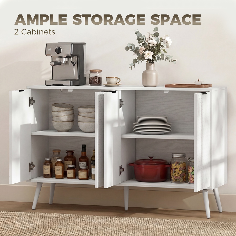 Image 982945_ALTMORE3.jpg, Product 982-945 / Price $154.99 - $180.34, HOMCOM Sideboard, Buffet Cabinet with Adjustable Shelves, White from HOMCOM on TSC.ca's Home & Garden department