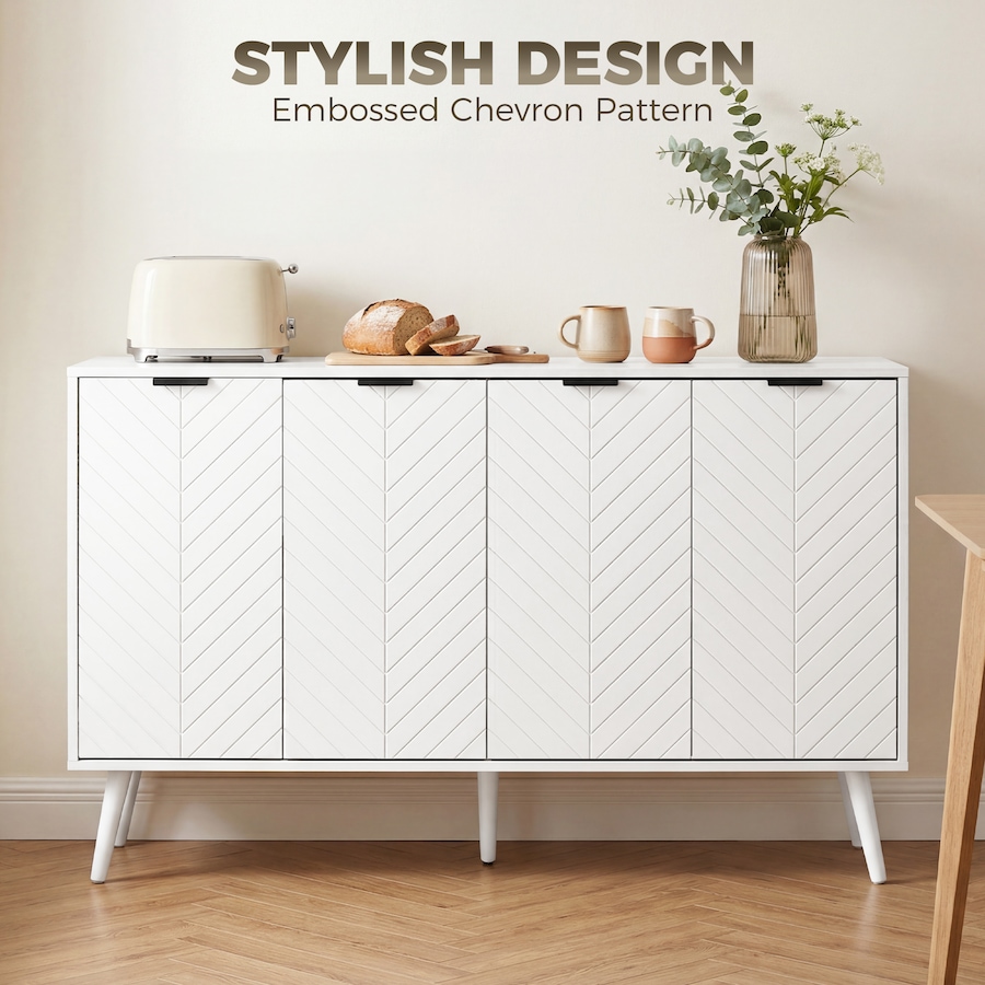 Image 982945_ALTMORE4.jpg, Product 982-945 / Price $154.99 - $180.34, HOMCOM Sideboard, Buffet Cabinet with Adjustable Shelves, White from HOMCOM on TSC.ca's Home & Garden department
