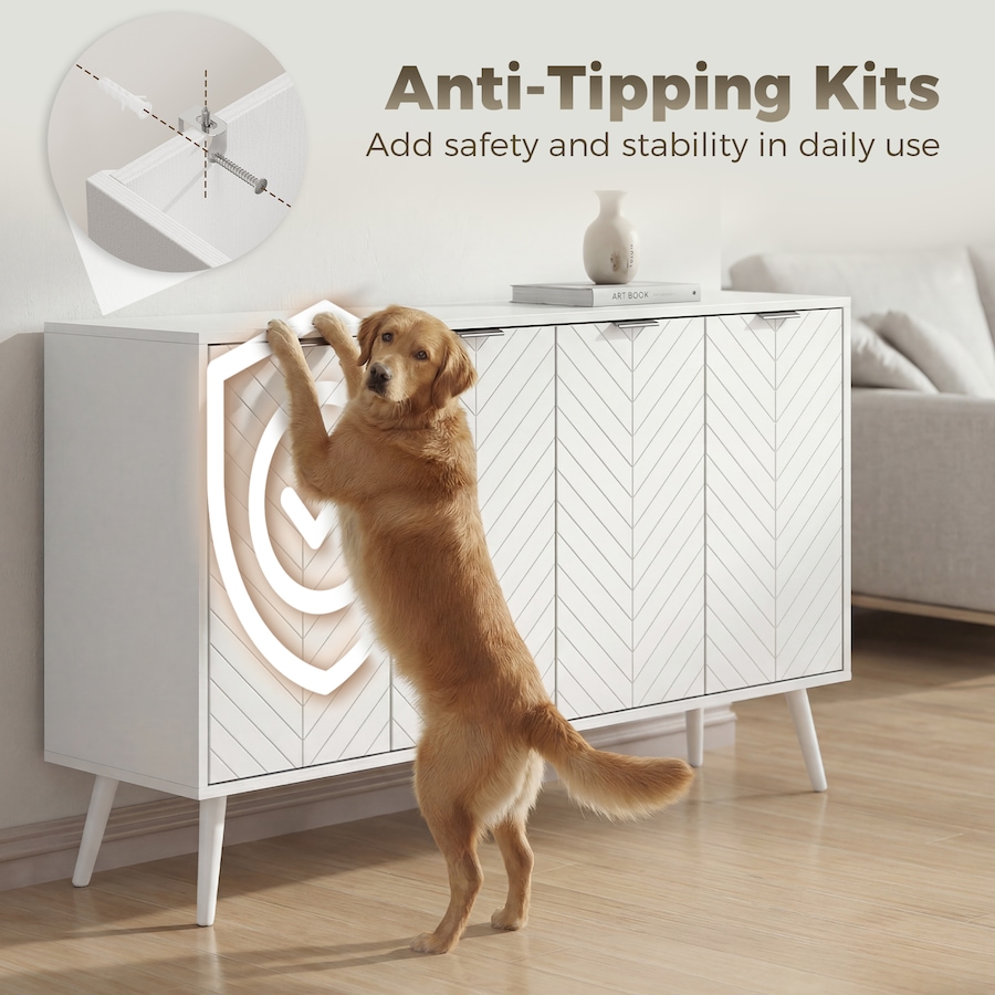 Image 982945_ALTMORE6.jpg, Product 982-945 / Price $154.99 - $180.34, HOMCOM Sideboard, Buffet Cabinet with Adjustable Shelves, White from HOMCOM on TSC.ca's Home & Garden department