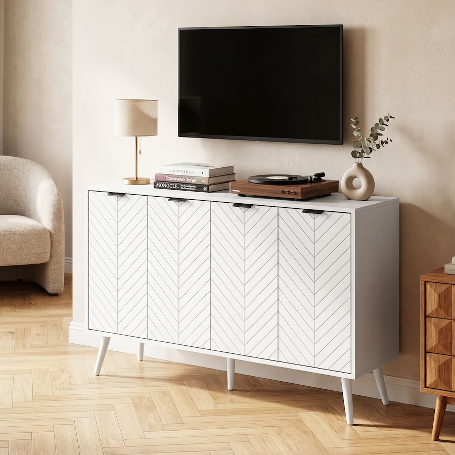 Image 982945_ALTMORE7.jpg, Product 982-945 / Price $154.99 - $180.34, HOMCOM Sideboard, Buffet Cabinet with Adjustable Shelves, White from HOMCOM on TSC.ca's Home & Garden department