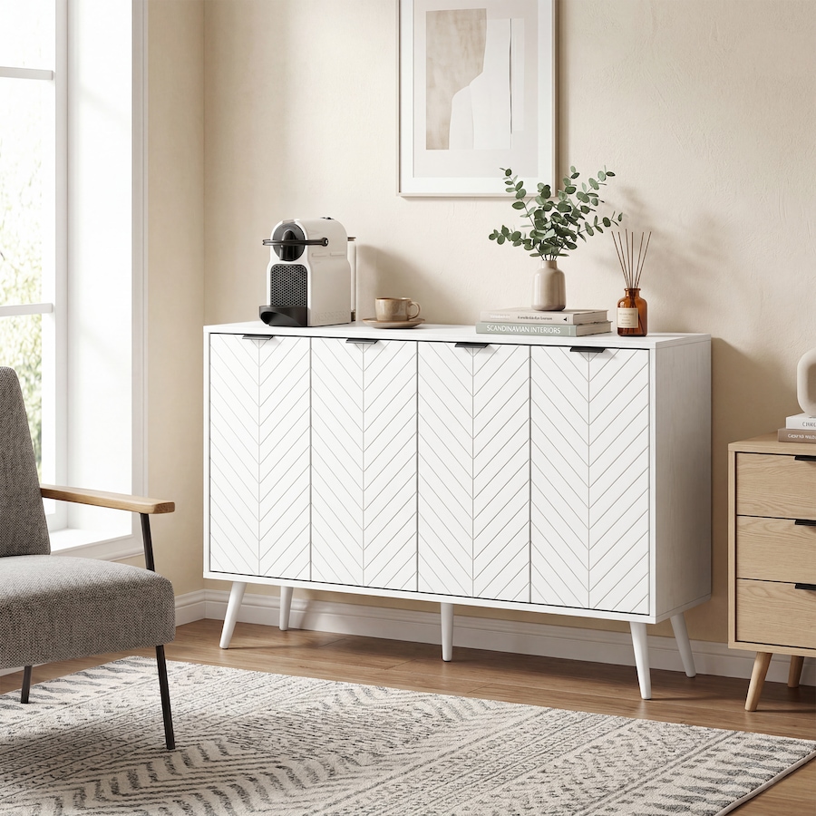 Image 982945_ALTMORE8.jpg, Product 982-945 / Price $154.99 - $180.34, HOMCOM Sideboard, Buffet Cabinet with Adjustable Shelves, White from HOMCOM on TSC.ca's Home & Garden department
